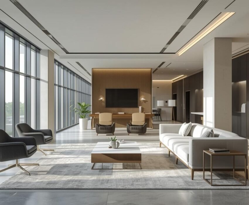 Bureaux modernes vides